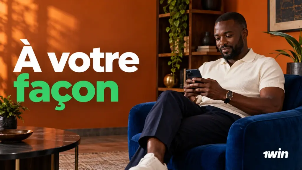 Homme utilisant son téléphone sur un fauteuil.